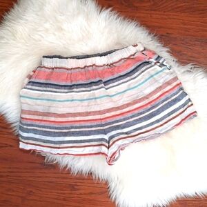 EnCreme Striped Linen Shorts
